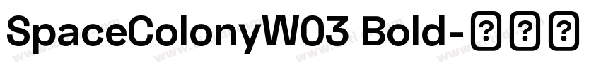 SpaceColonyW03 Bold字体转换